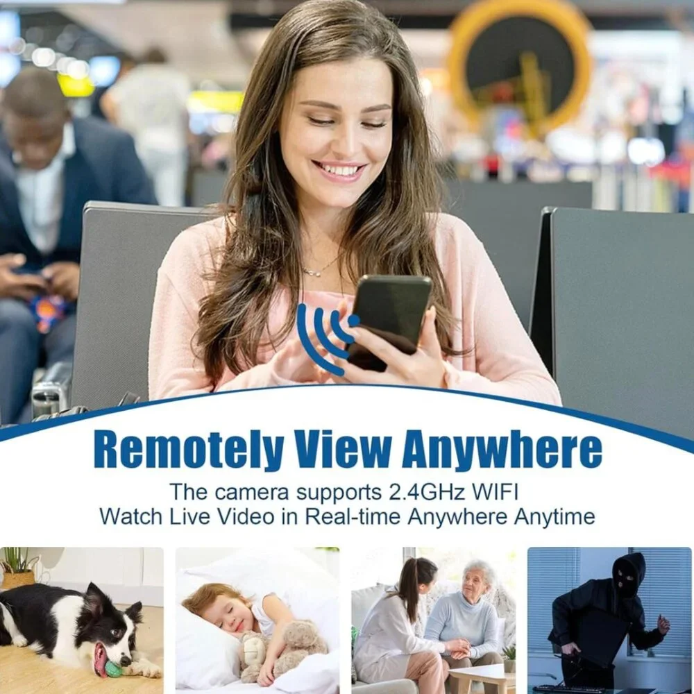 4K Hardwired Outlet Camera WiFi Home Security Monitor Motion Detect Audio Video